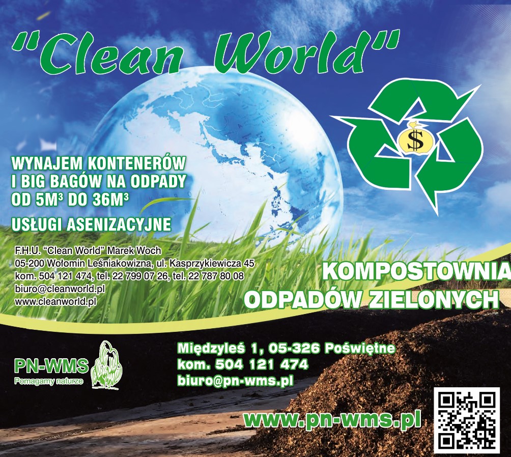 "Clean World" FIRMA HANDLOWO USŁUGOWA - sortowanie odpadów MARKI sortowanie odpadów MARKI